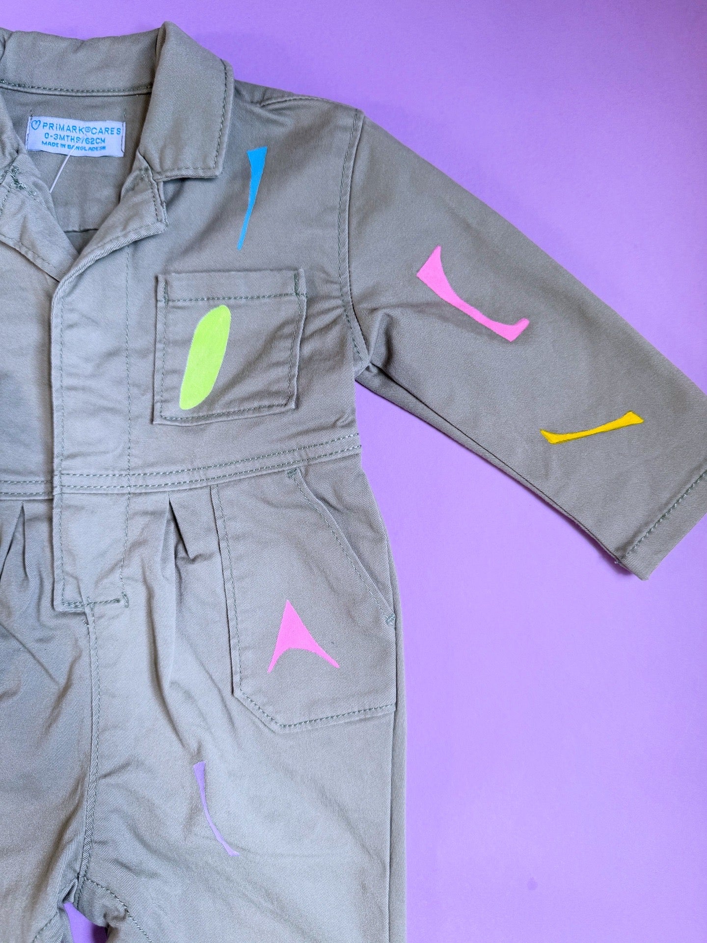 Primark Khaki Baby Boilersuit (0-3 months)