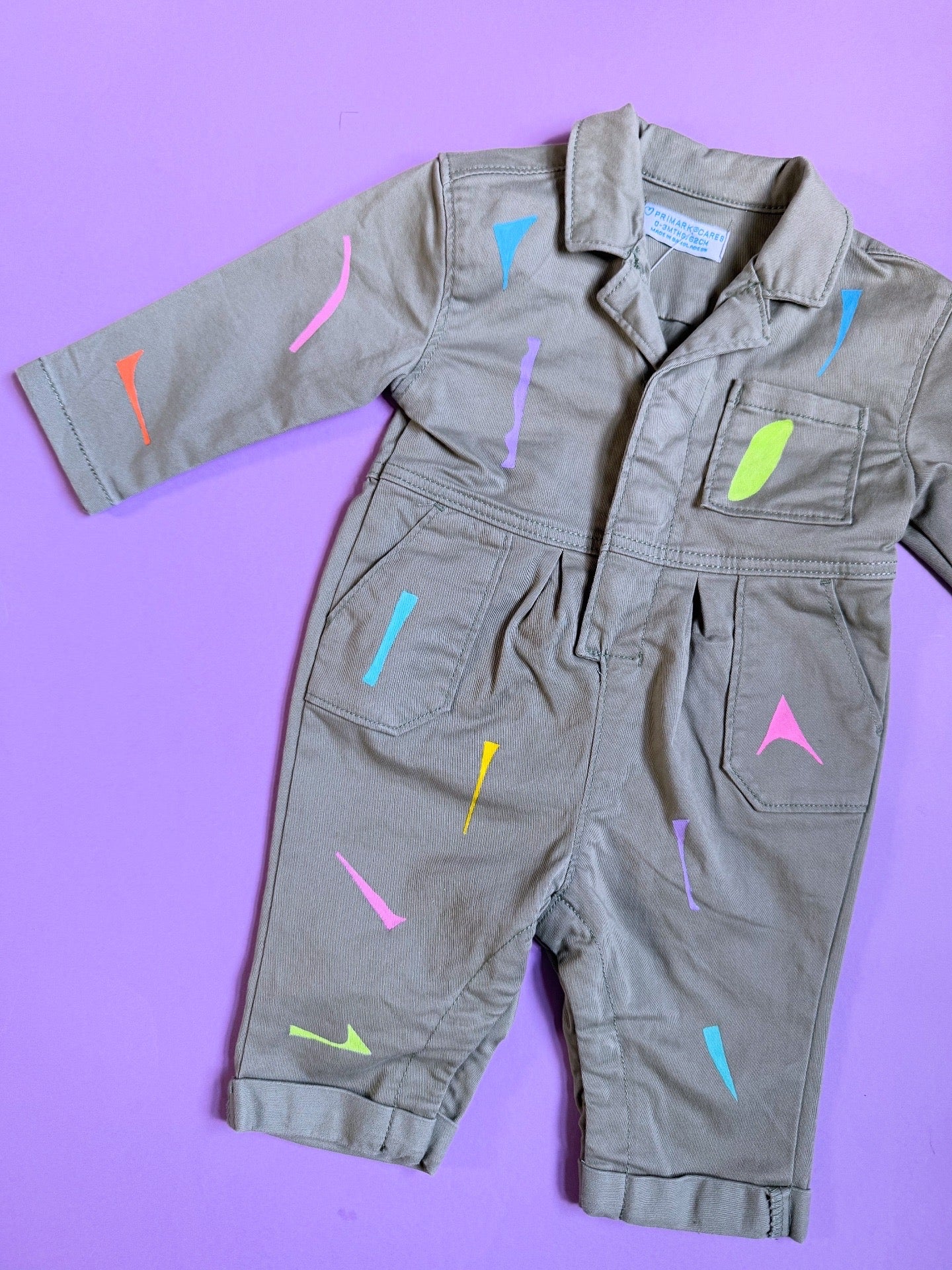 Primark Khaki Baby Boilersuit (0-3 months)