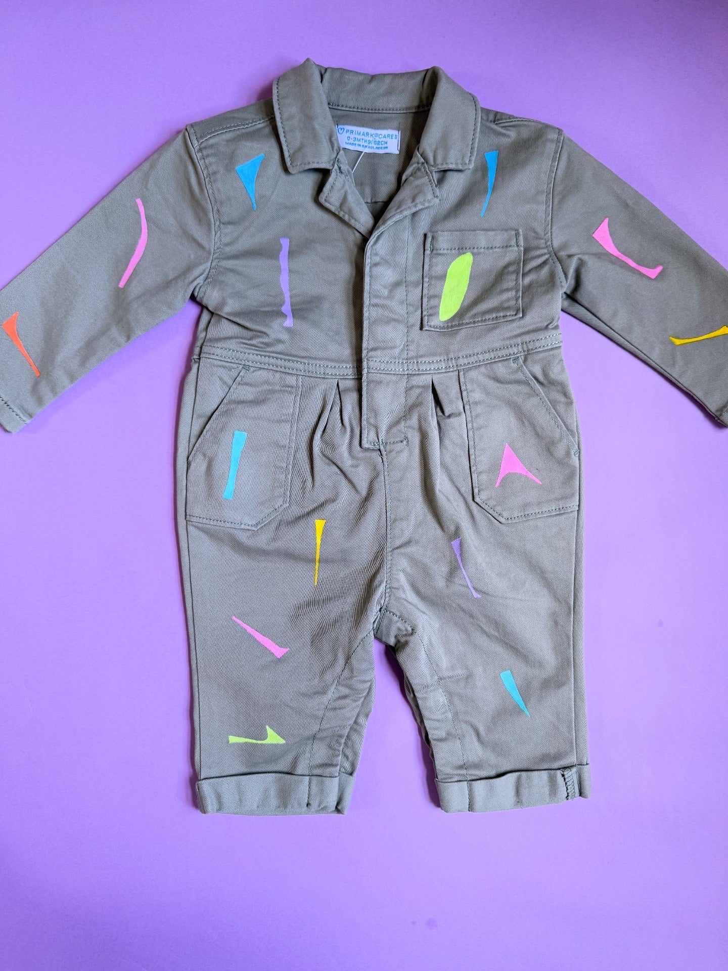 Primark Khaki Baby Boilersuit (0-3 months)