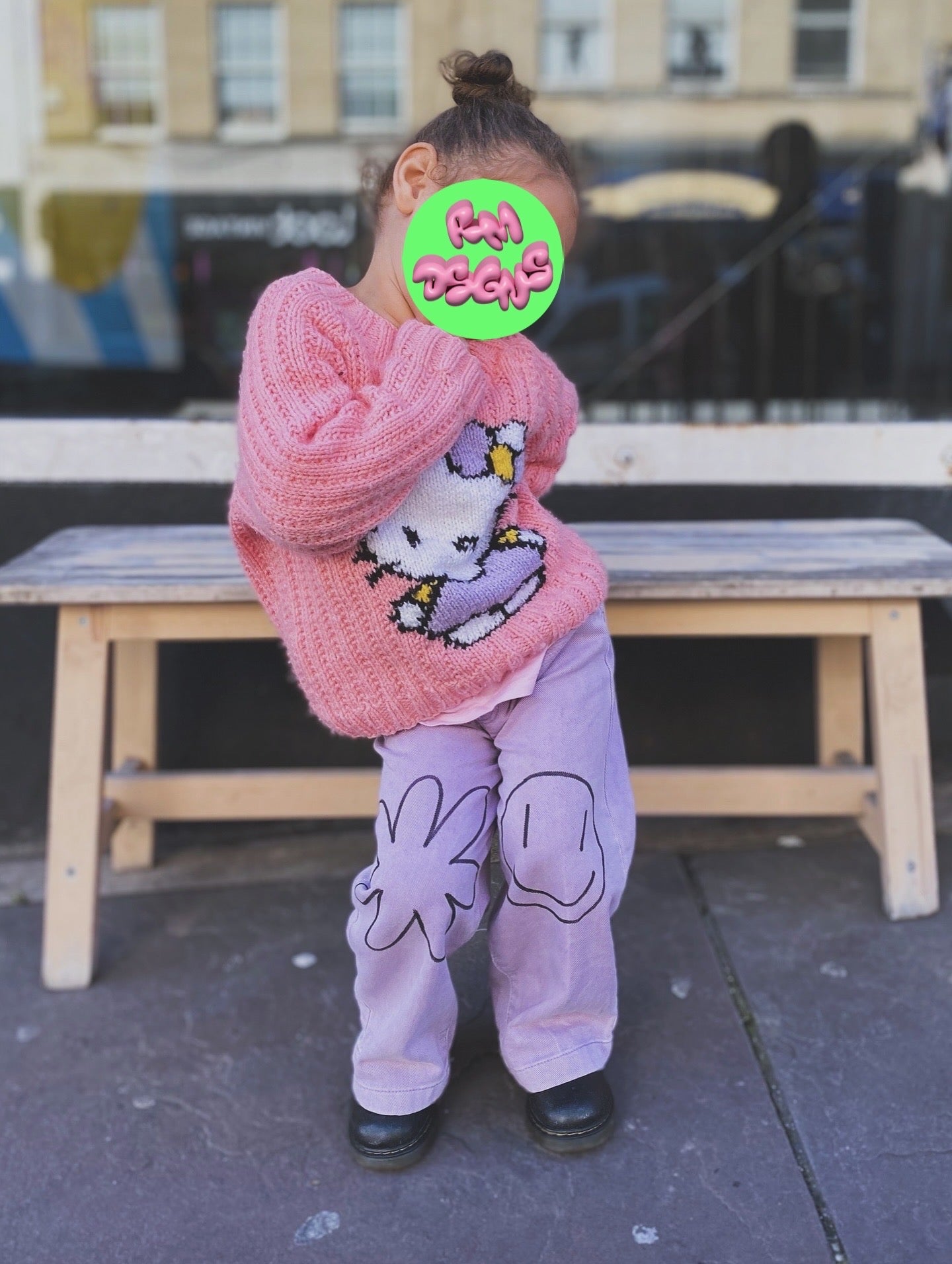 H&M Girls Light Purple Jeans (3-4 years)