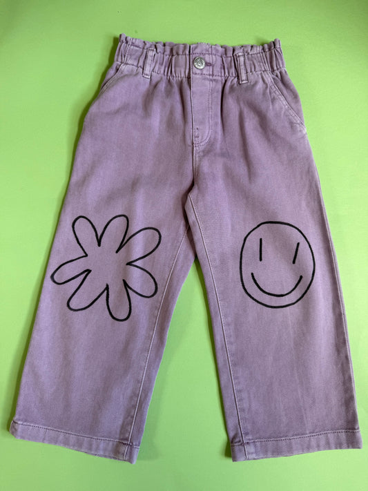 H&M Girls Light Purple Jeans (3-4 years)