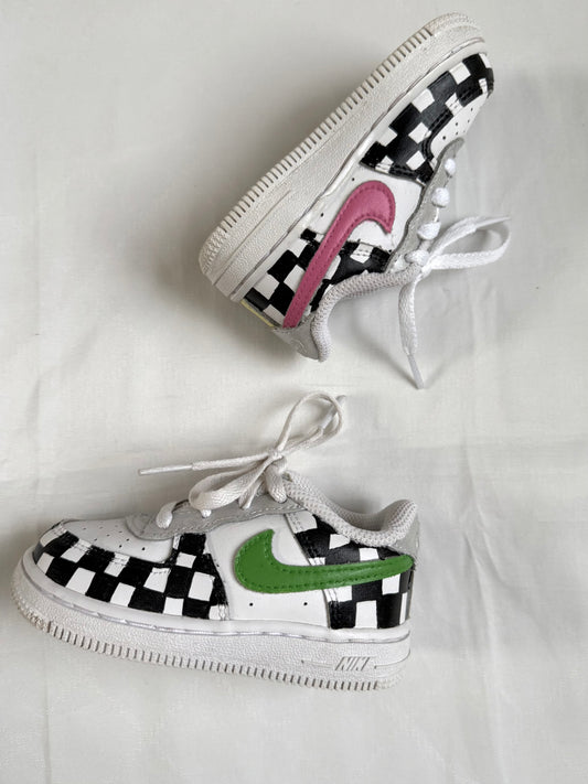 Nike Air Force 1s Checkerboard Trainers (UK 5.5)