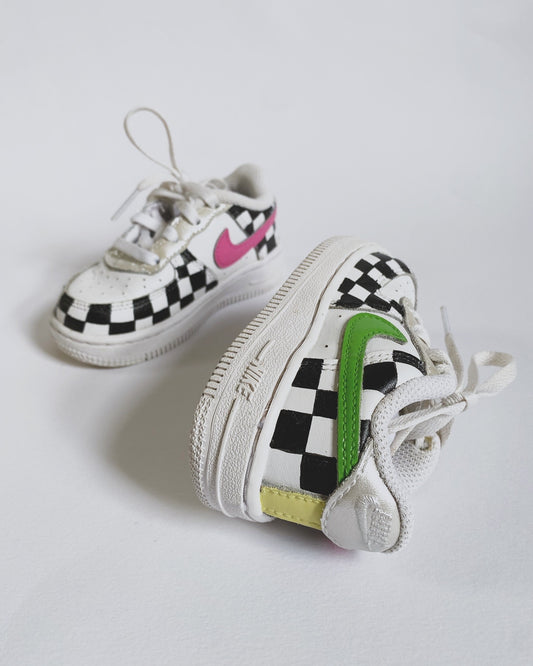 Nike Air Force 1s Checkerboard Trainers (UK 4.5)