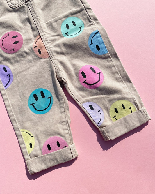 ASDA George Upcycled Kids Smiley Face Dungaree (2-3 years)