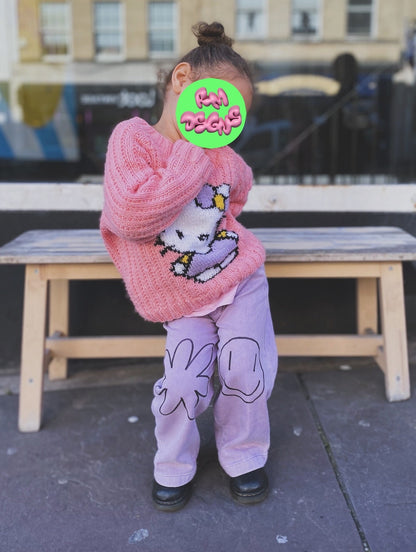 H&M Girls Light Purple Jeans (3-4 years)