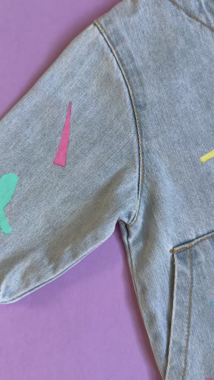 MONBEBE Denim Boilersuit (size S/1-2 years)